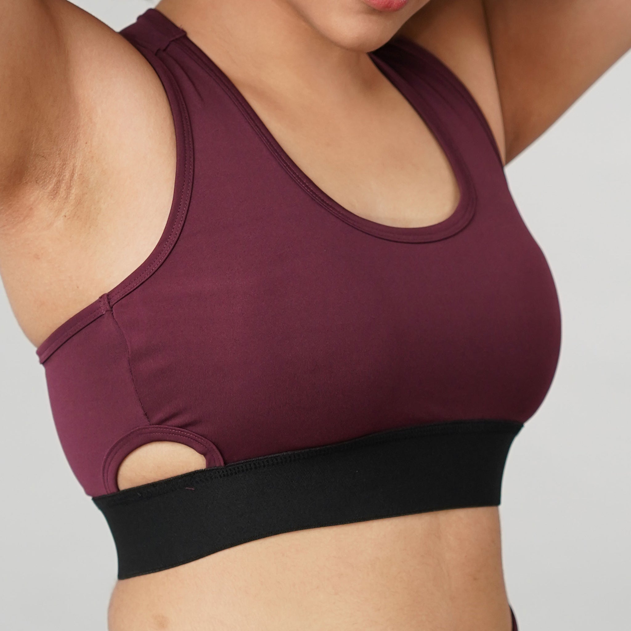 GripMAX Sports Bra / Wine