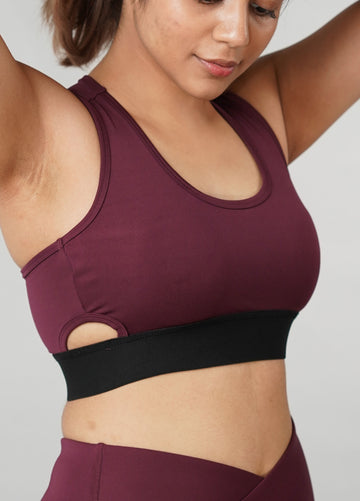 GripMAX Sports Bra / Wine