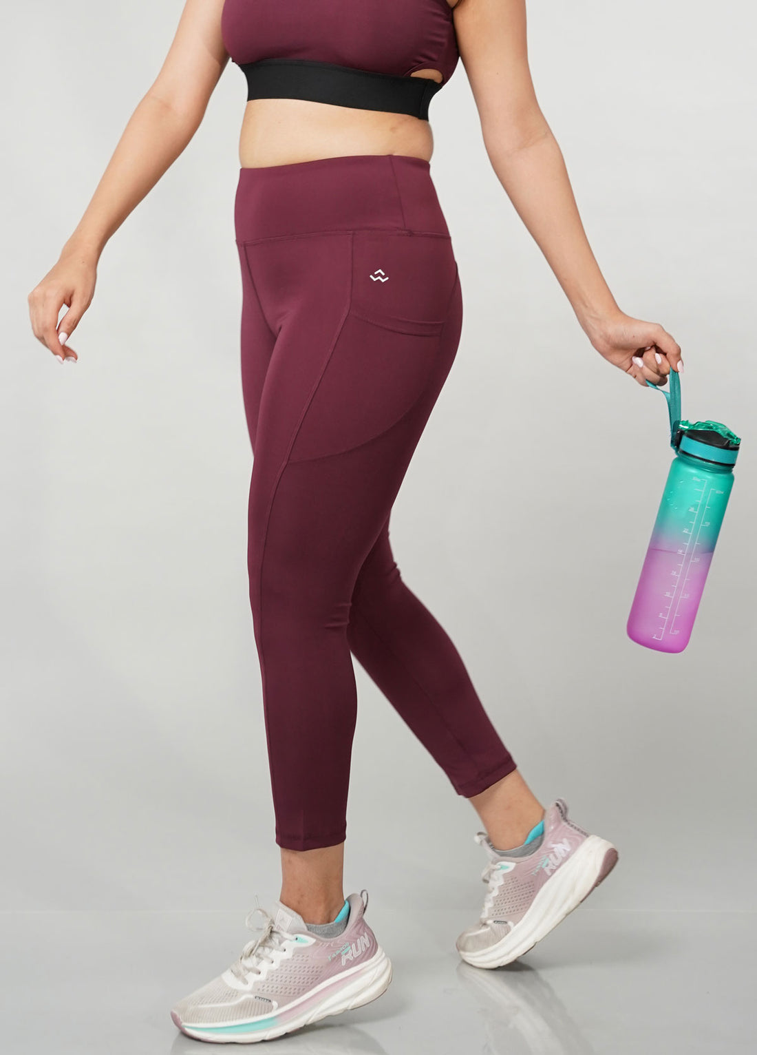 High Waist Tights / Wine